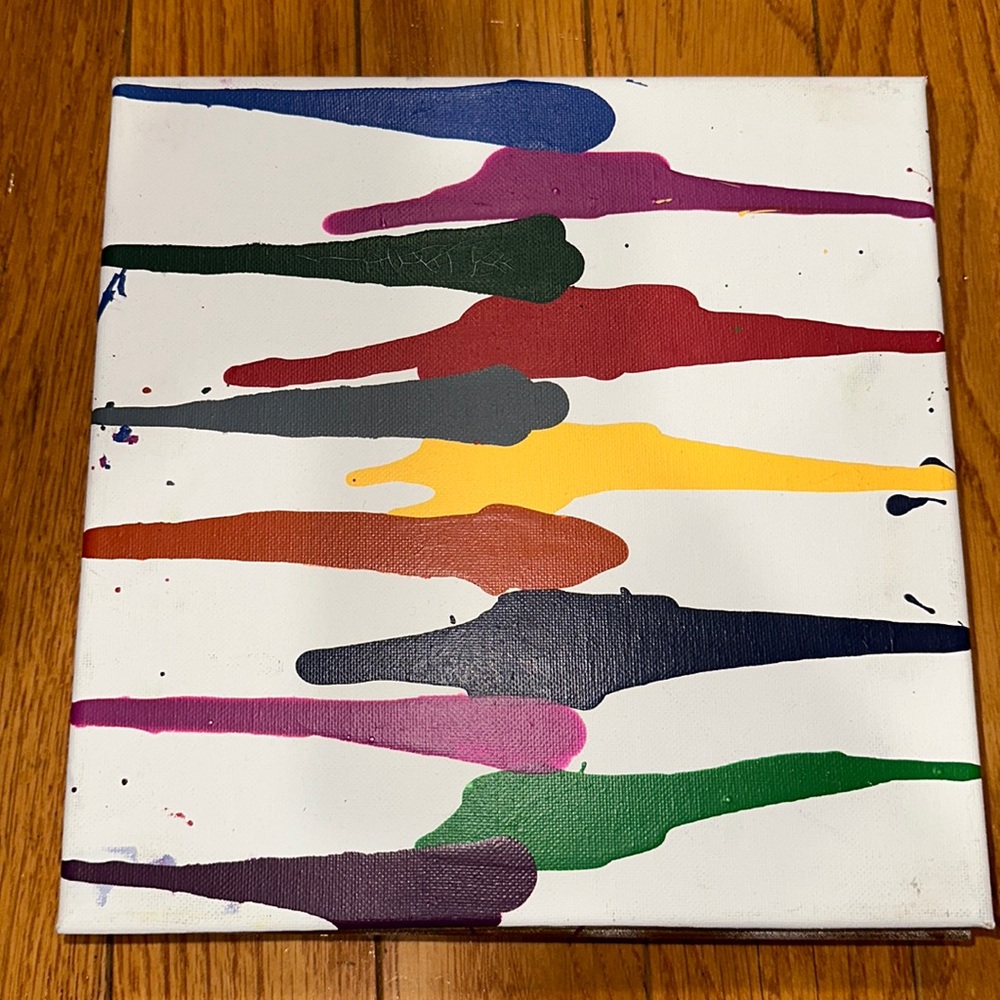 Handmade Art Pain Pouring 11X11 Canvas
